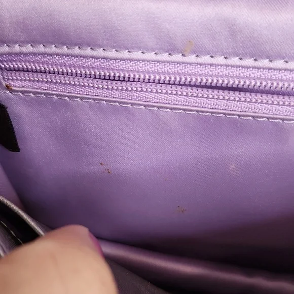 Coach Silver C Embroidered Crossbody with Chain Strap Gray Card Holder - Picture 7 of 12